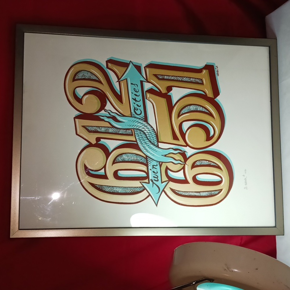 Vintage original painting by Twin Cities famous tattoo artist Truman 2010